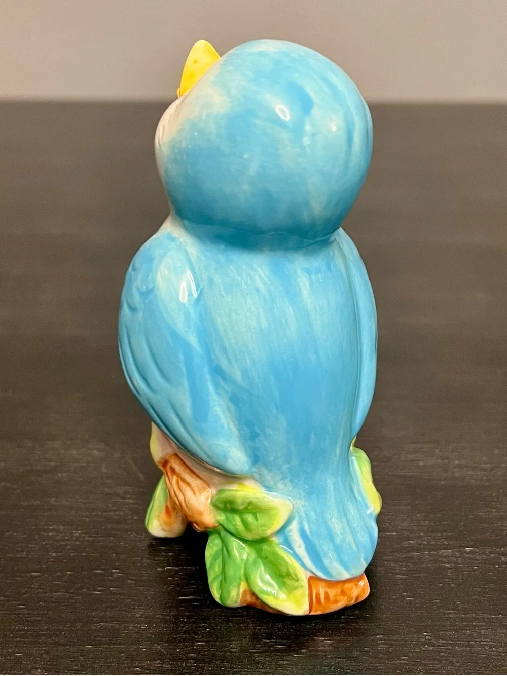 VTG Blue Song Bird Pie Bird/Vent/Funnel 5” Kitschy Adorable Retro